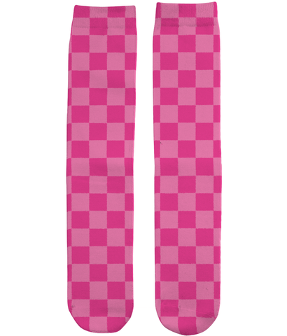 Pink Check Socks