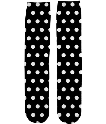 Black White Polka Dot Socks