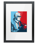 Karl Framed A3 Fine Art Print - Portrait Black