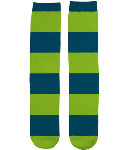 Petrol Lime Stripe Socks