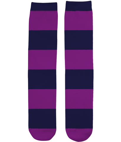 Purple Navy Stripe Socks