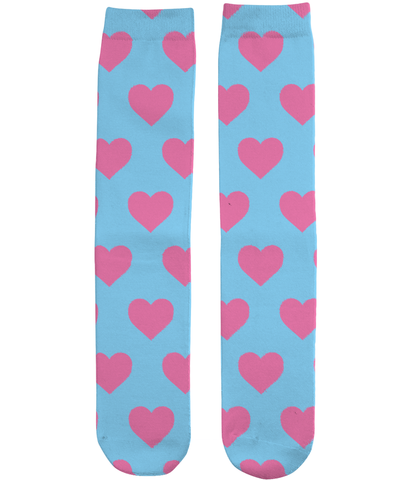 Pink Sky Hearts Socks